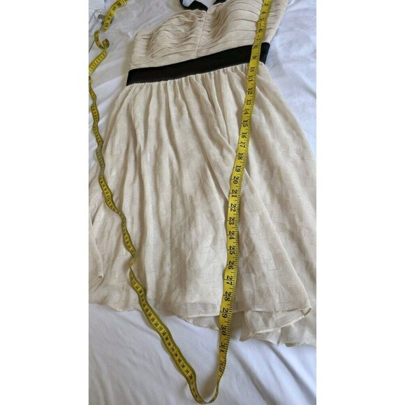 MISS SIXTY M60 Mini DRESS SIZE 10 CREAM BLACK ACCENTS Wedding Guest Shower NWT - Picture 8 of 14